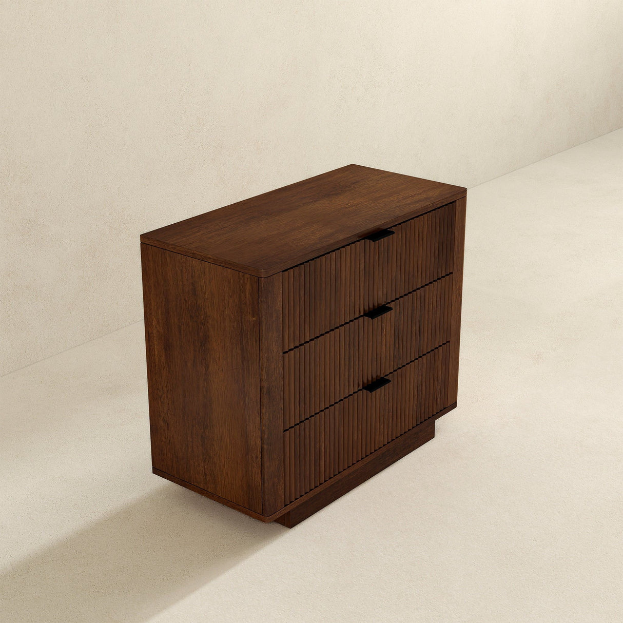 Lola - Nightstand 3 Drawer - Brown / Walnut by Couch.com
