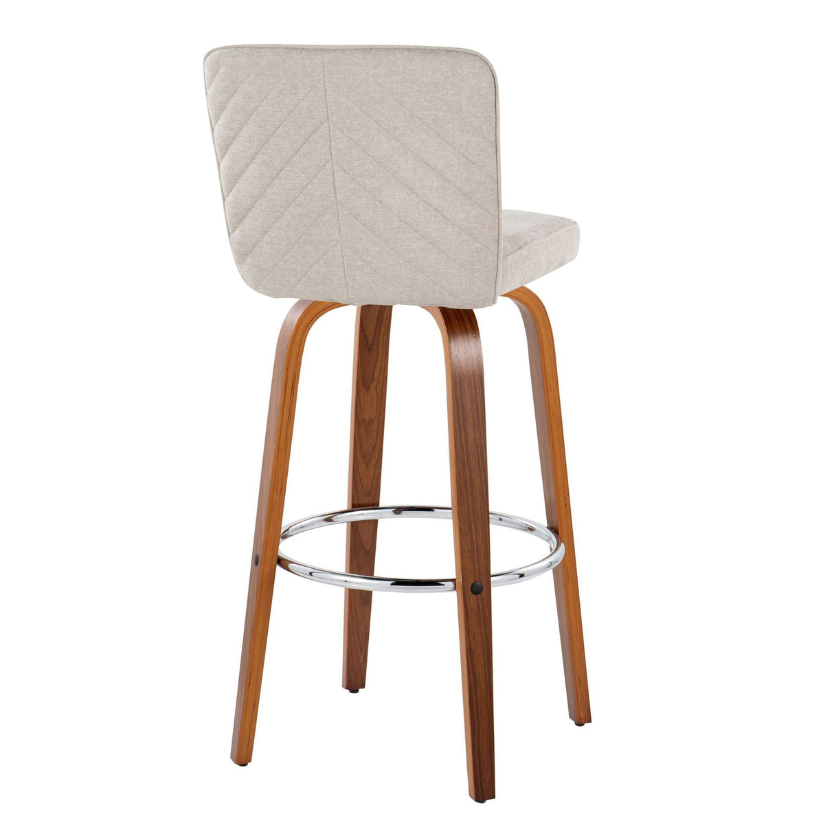 Henry - Contemporary Fixed Height Barstool With Swivel With Round Footrest (Set of 2) by Couch.com