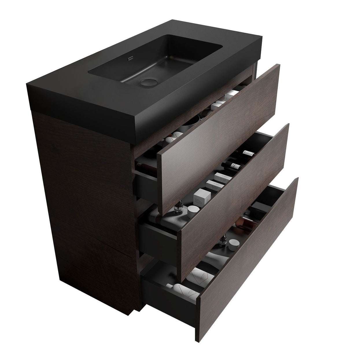 Alice - Bathroom Vanity With Large Storage, Freestanding