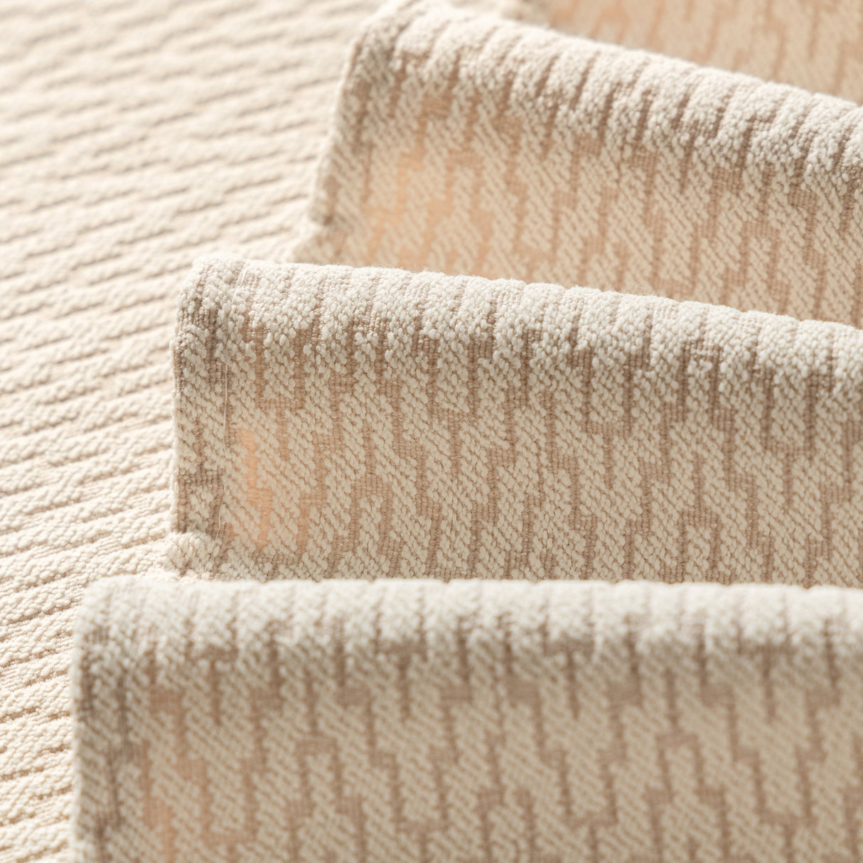 Herringbone Textured Sofa Throw Blanket, Durable Pet Friendly Modern Couch Slipcover