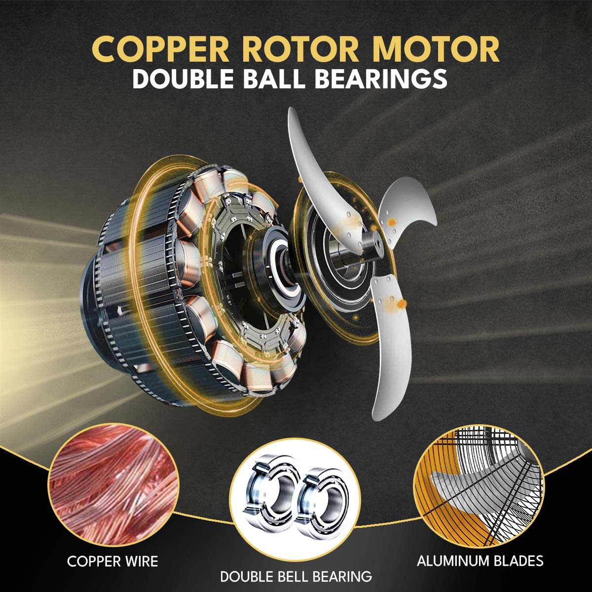 3 Speed Heavy Duty Metal Industrial Drum Fan, Air Circulation - Yellow by Couch.com