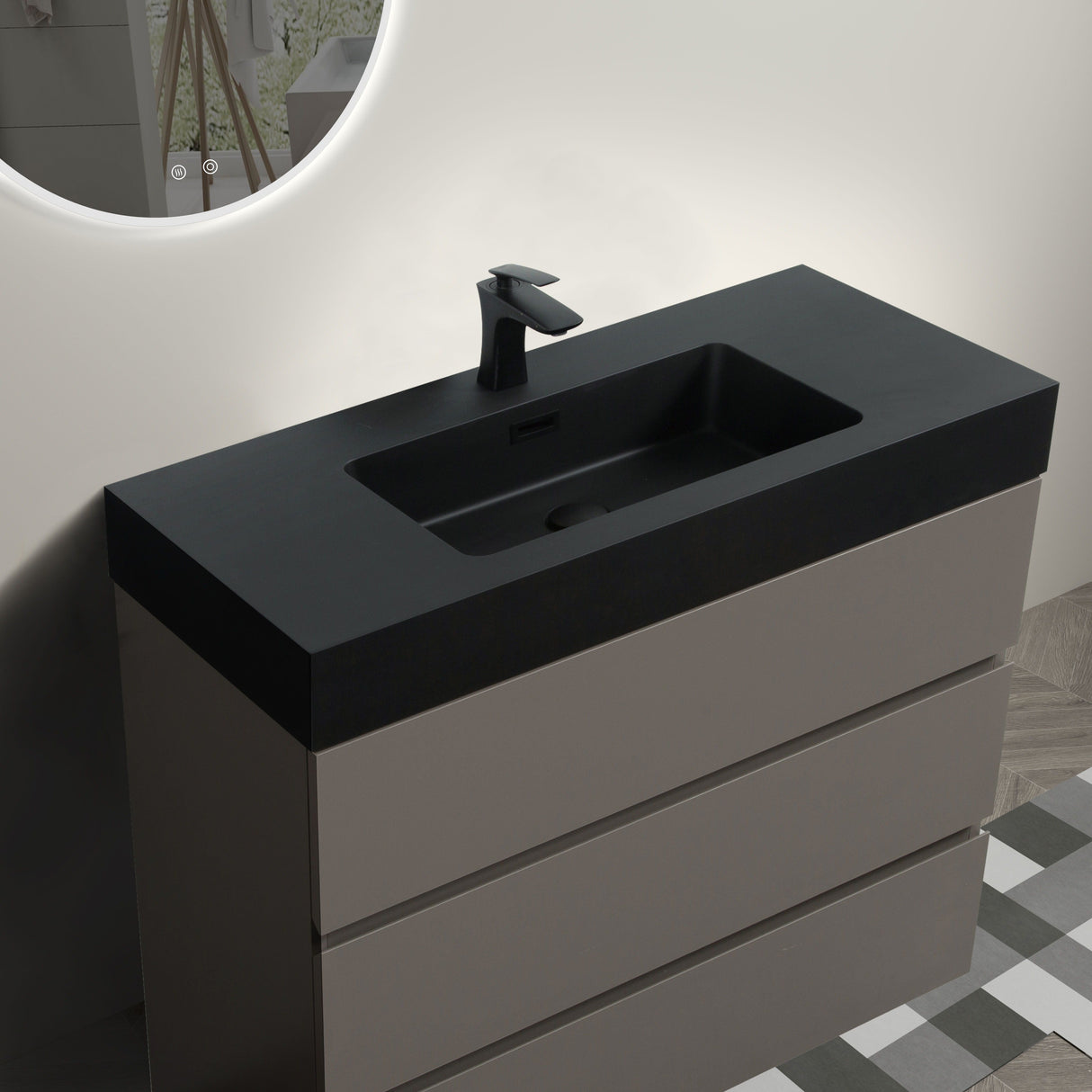 Alice - Bathroom Vanity With Sink, Large Storage Freestanding Bathroom Vanity For Modern Bathroom, One-Piece Sink Basin Without Drain And Faucet by Couch.com