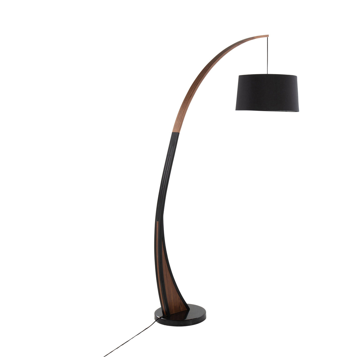 Noah - Mid-Century Modern Floor Lamp - Walnut by Couch.com