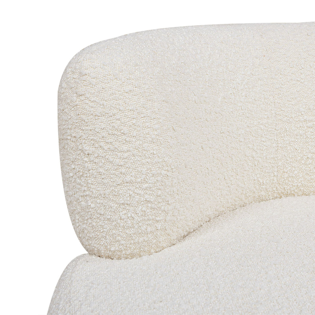 Fuji - 360 Swivel Low Barrel Back Accent Chair - Ivory White by Couch.com