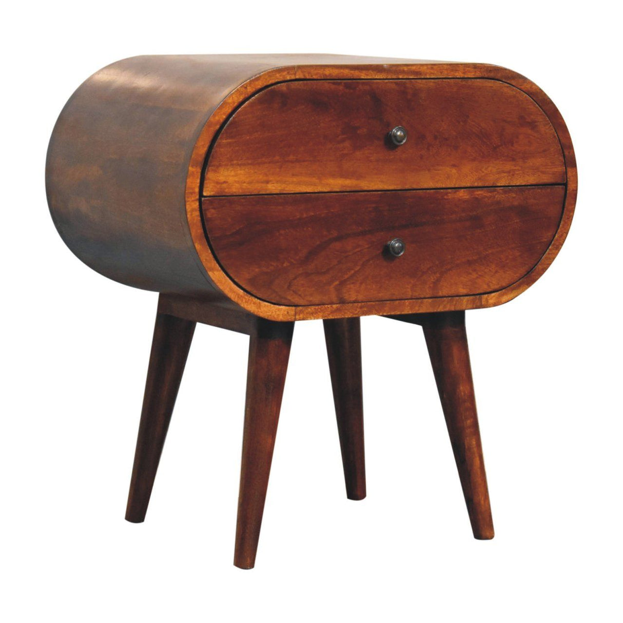 Large Chestnut Circular Bedside by Couch.com