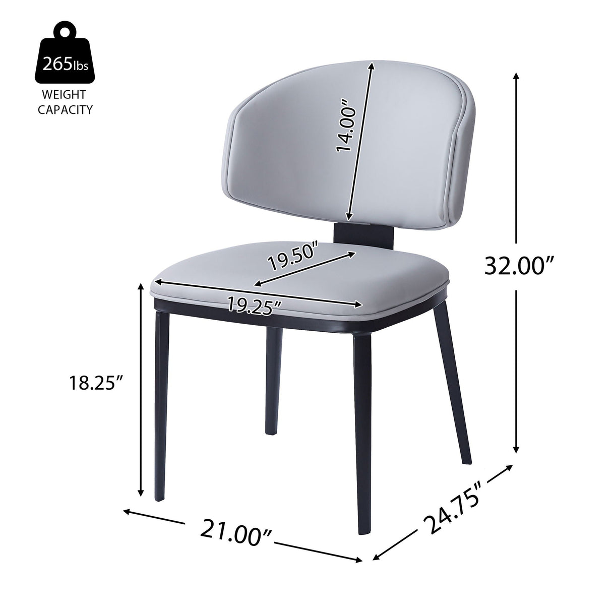 5 Pieces Modern Faux Leather And Metal Dining Set by Couch.com