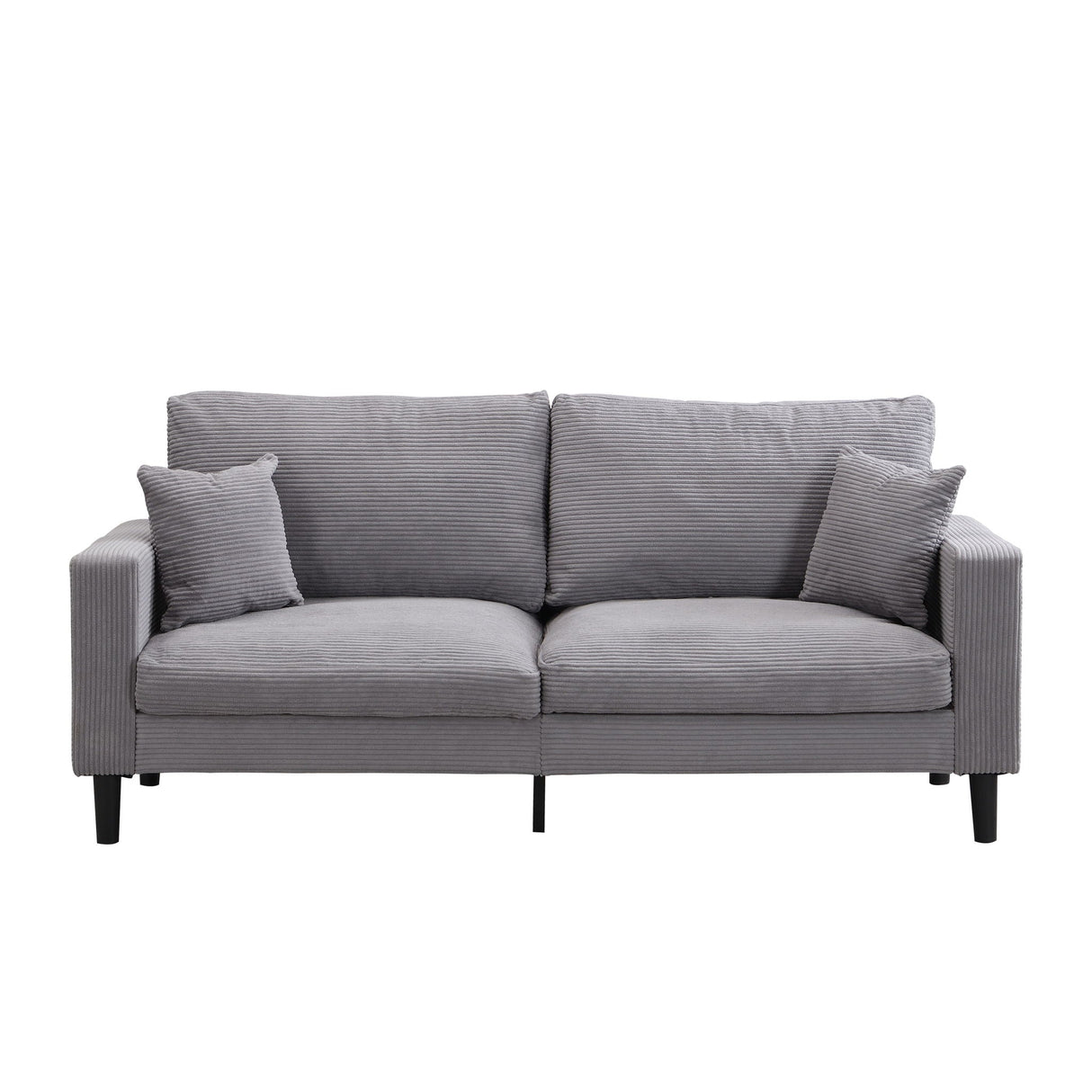 Modern Upholstered 3 Seat Sofa, High Resilience by Couch.com