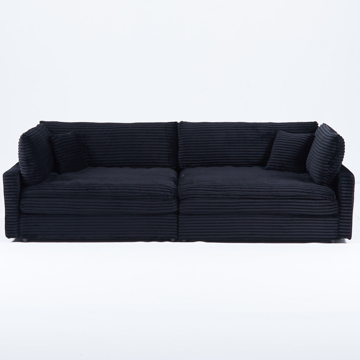 2 Throw Pillows, Four Backrests, Opening Up A New Style For The Living Room's Casual Area - Black by Couch.com