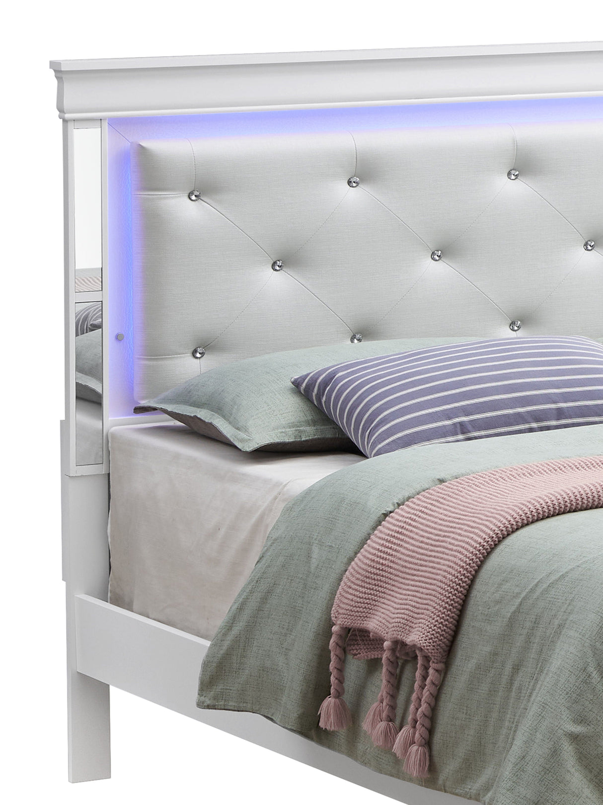 Bed With LED Light Accents Headboard by Couch.com