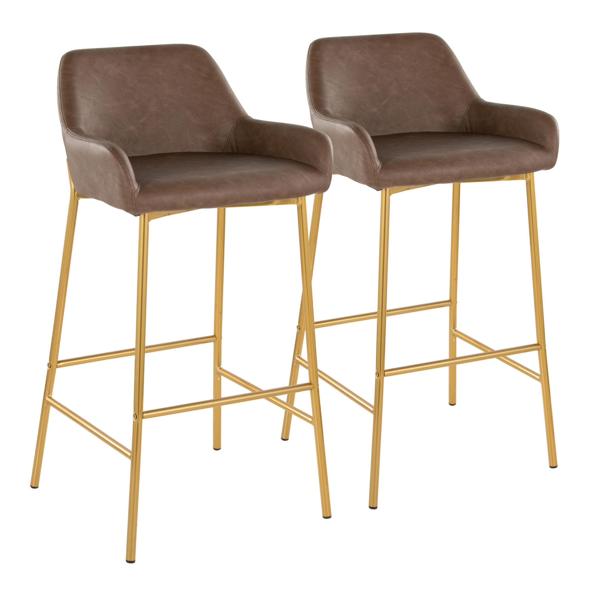 Daniella - Contemporary / Glam Fixed Height Bar Stool (Set of 2) by Couch.com