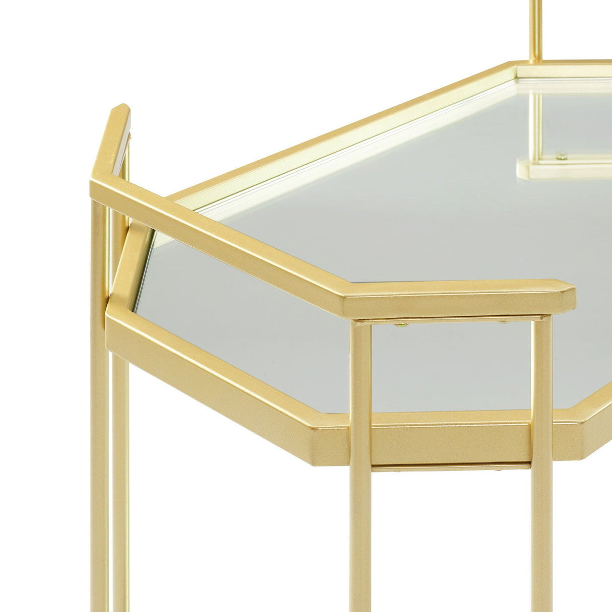 Modern Glam Mirror Top Accent Table - Pale Gold by Couch.com