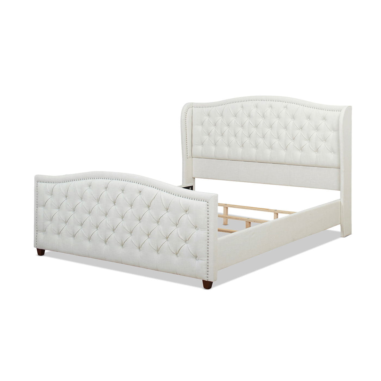 Marcella - Upholstered Shelter Headboard Bed Set by Couch.com
