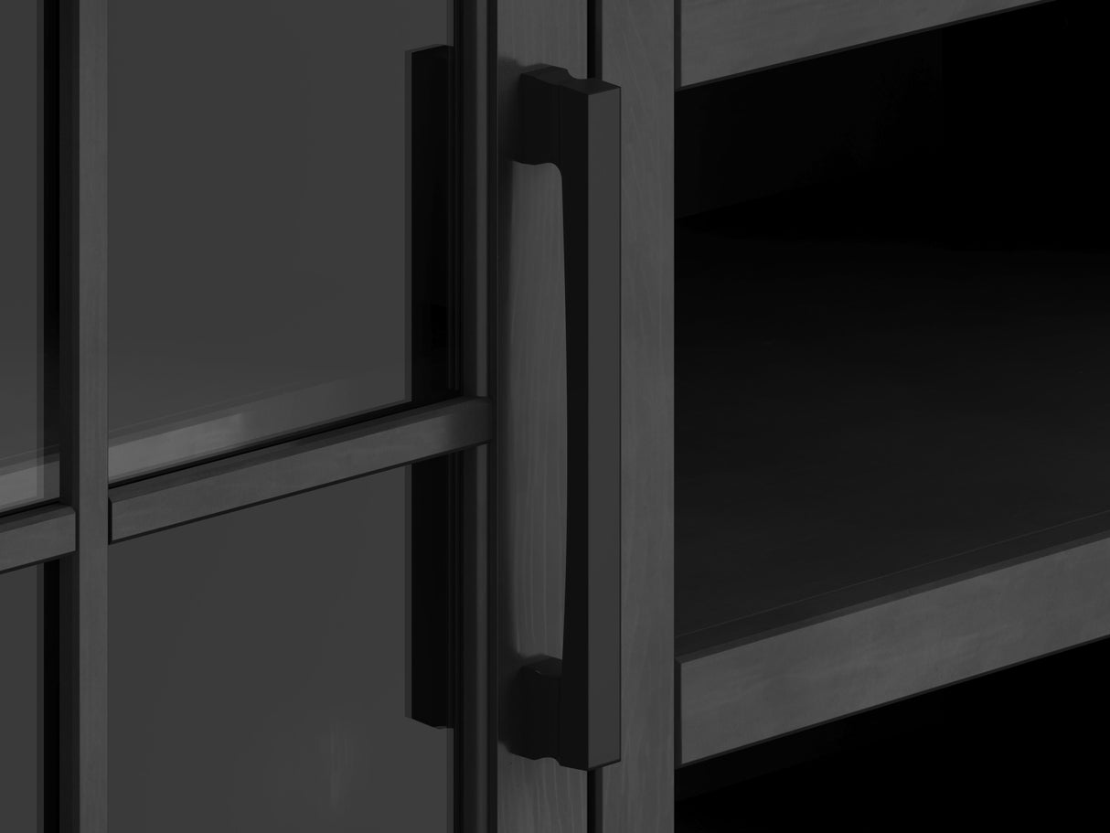 Essex - TV Stand Console For TVs Up To 80" - Black, Whiskey by Couch.com