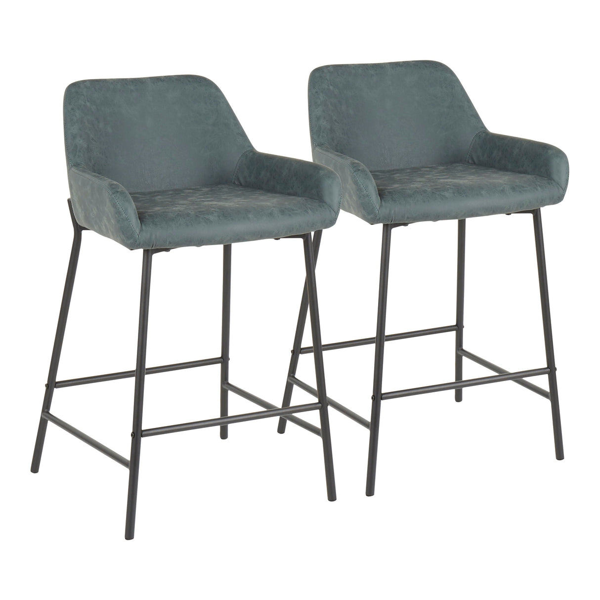 Daniella - Industrial Fixed Height Counter Stool (Set of 2) by Couch.com