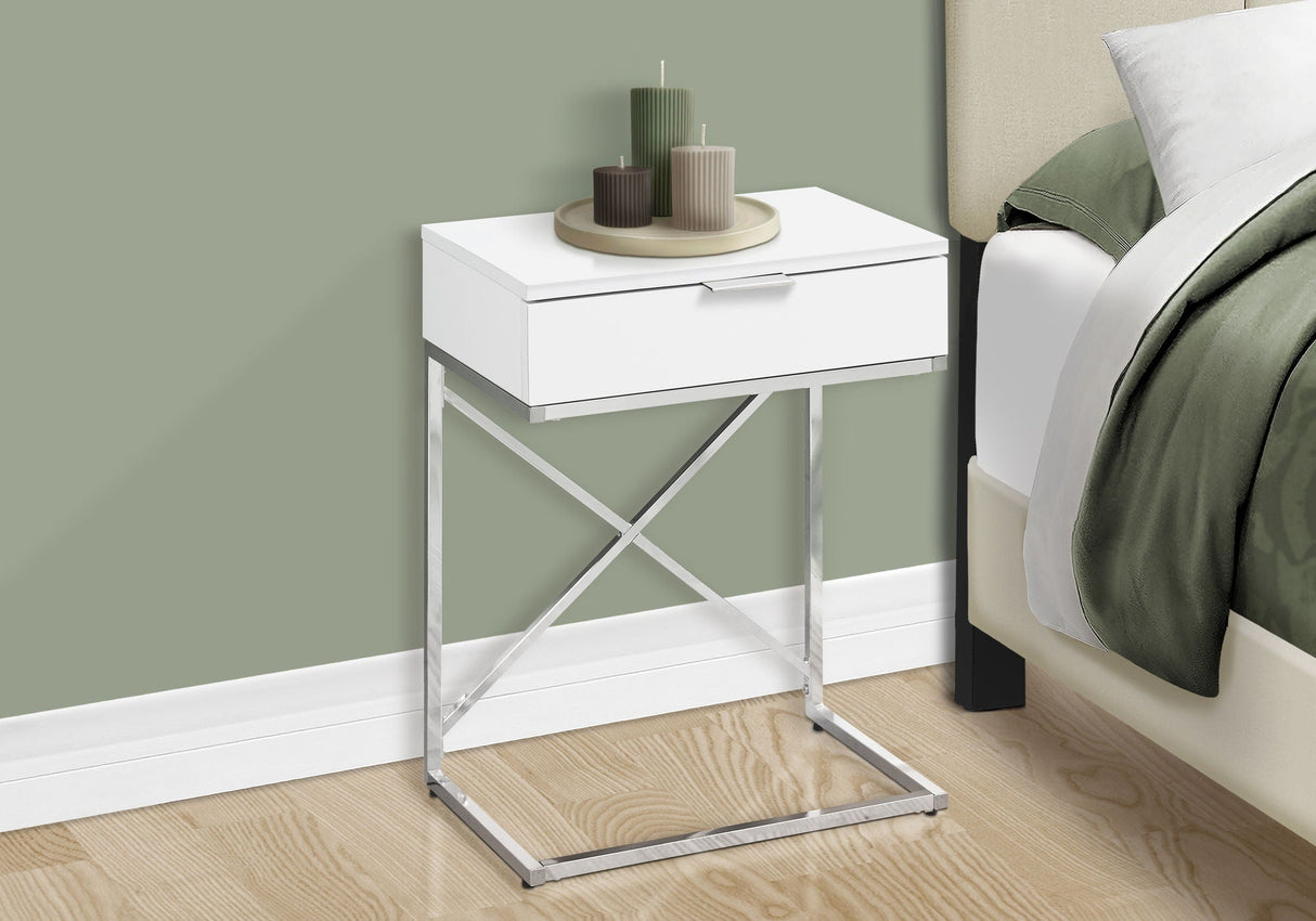 Accent Side Table, Storage Drawer, Spacious Tabletop, Contemporary & Modern by Couch.com