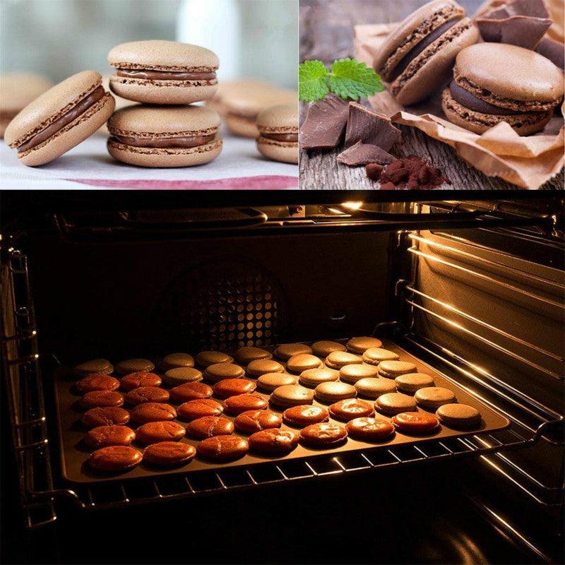 1-2pc/set Large Macaroon Kit Silicone Mat Non-Stick Baking Mold Set 48 Capacity Pot Cake Decorating Supplies Macaron Silicone Mat Non-Stick Silicone Macaron Reusable Baking Mold Set