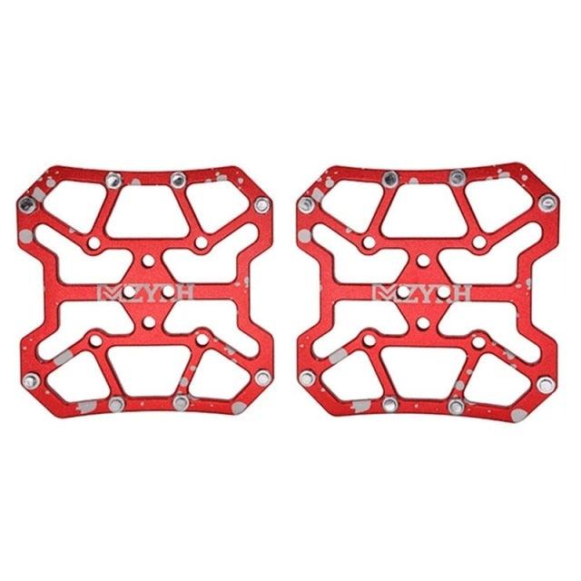 1 Pair Aluminum Alloy Bicycle Clipless Pedal Platform Adapters For Bike Pedals Mountain Road Bike Accessories Universal Clipless Alloy Platform Adapters Cleats Pedal