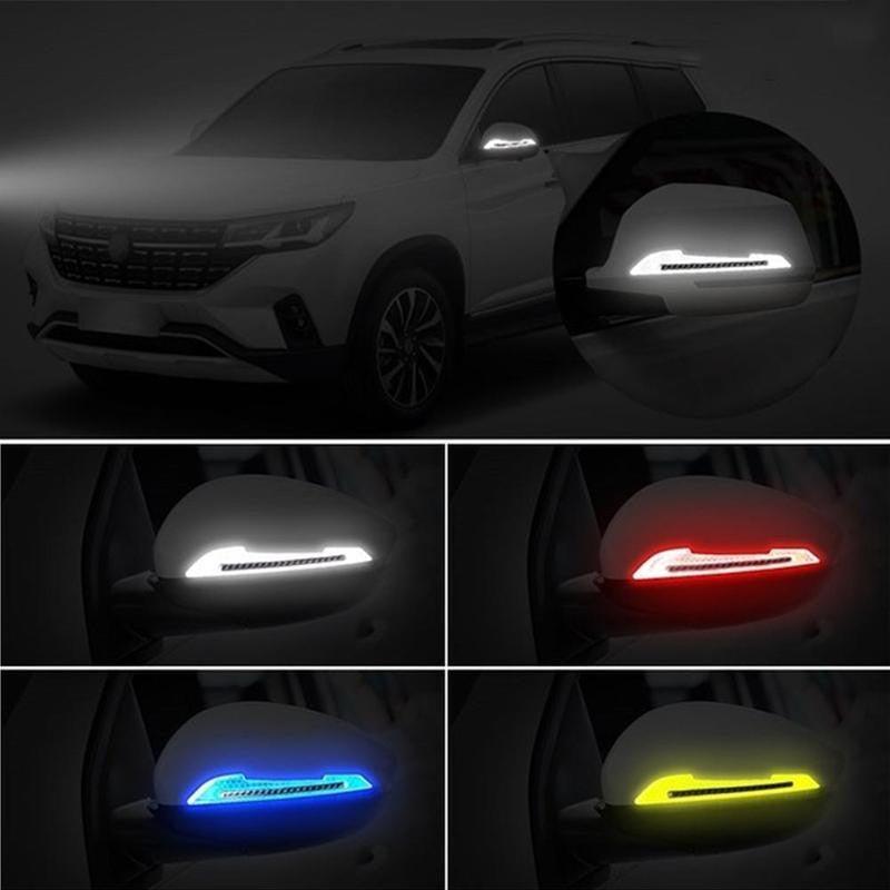 1 Pair Car Rearview Mirror Reflective Sticker Car-styling Safety Warning Reflective Sticker Car Rearview Mirror Decorative Strip Reflective Car Stickers Set Rearview Mirror Reflective Warning Stickers Car Side Reflective Stickers