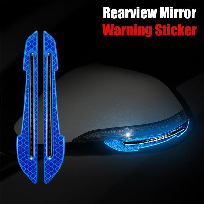 1 Pair Car Rearview Mirror Reflective Sticker Car-styling Safety Warning Reflective Sticker Car Rearview Mirror Decorative Strip Reflective Car Stickers Set Rearview Mirror Reflective Warning Stickers Car Side Reflective Stickers