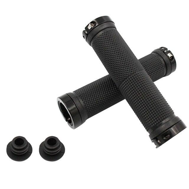 1 pair Road Cycling Handlebar Grips Anti-Skid Rubber Bicycle Grips Mountain Bike Lock On Bicycle Handlebars End Grips Handle Grip With Aluminum Lock Bike Grip For Scooter Cruiser Tricycle Wheel Chair Mountain Road Urban Foldable Bike