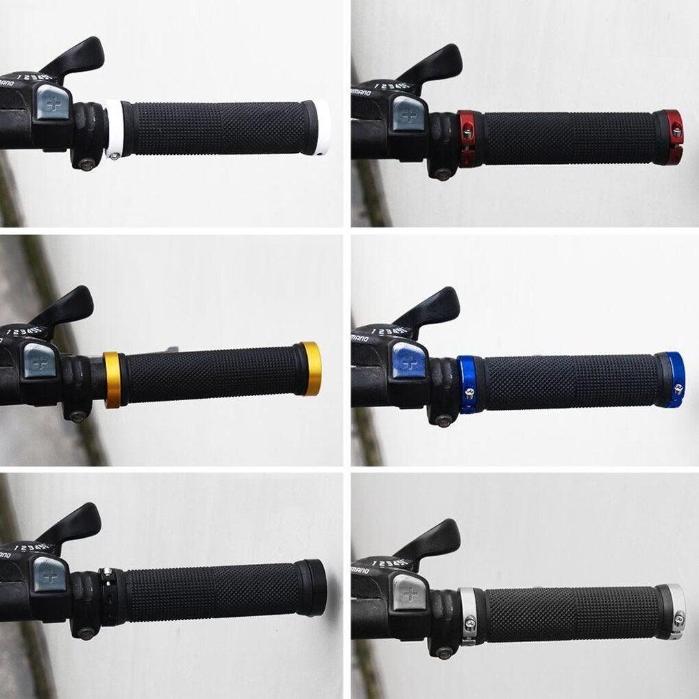 1 pair Road Cycling Handlebar Grips Anti-Skid Rubber Bicycle Grips Mountain Bike Lock On Bicycle Handlebars End Grips Handle Grip With Aluminum Lock Bike Grip For Scooter Cruiser Tricycle Wheel Chair Mountain Road Urban Foldable Bike
