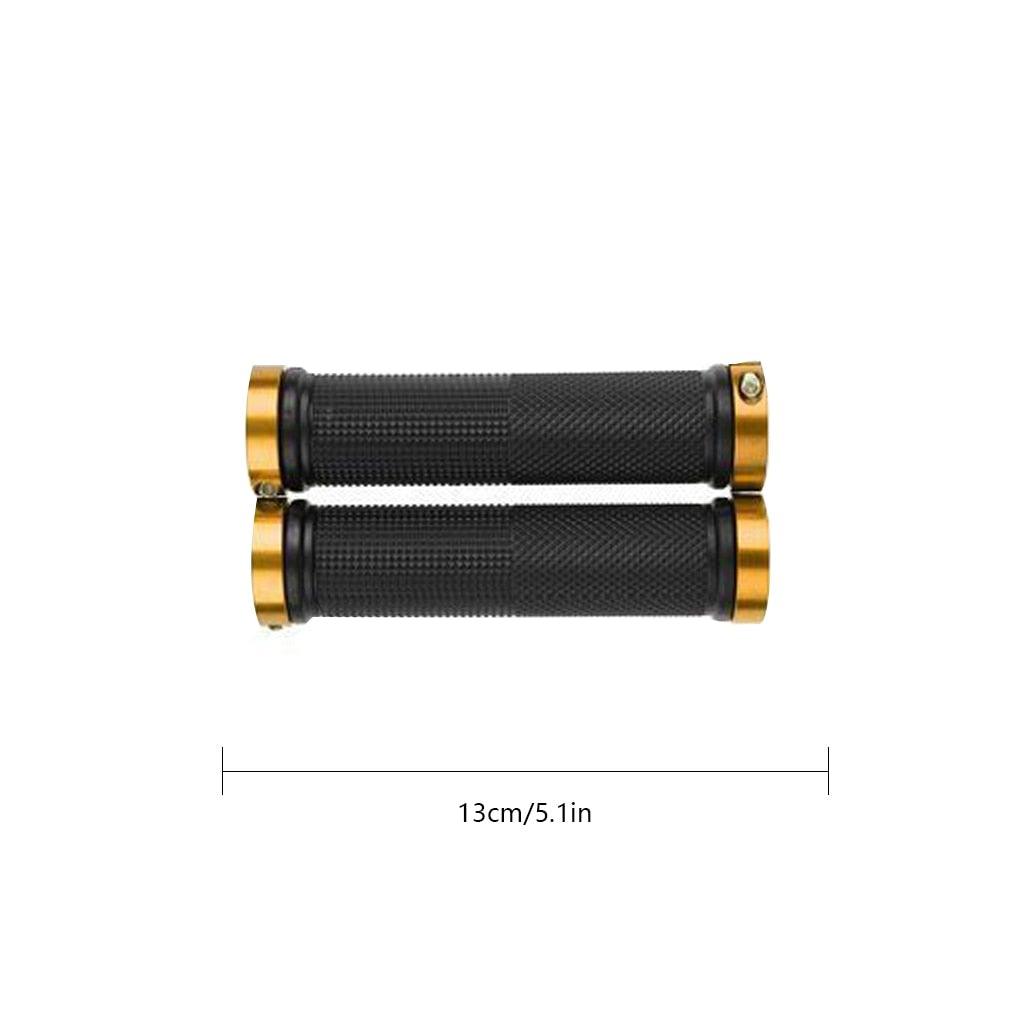 1 pair Road Cycling Handlebar Grips Anti-Skid Rubber Bicycle Grips Mountain Bike Lock On Bicycle Handlebars End Grips Handle Grip With Aluminum Lock Bike Grip For Scooter Cruiser Tricycle Wheel Chair Mountain Road Urban Foldable Bike
