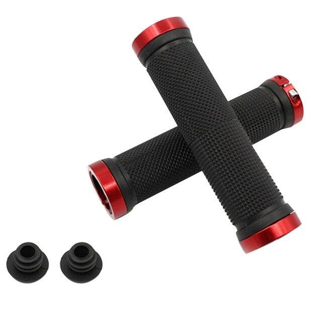 1 pair Road Cycling Handlebar Grips Anti-Skid Rubber Bicycle Grips Mountain Bike Lock On Bicycle Handlebars End Grips Handle Grip With Aluminum Lock Bike Grip For Scooter Cruiser Tricycle Wheel Chair Mountain Road Urban Foldable Bike