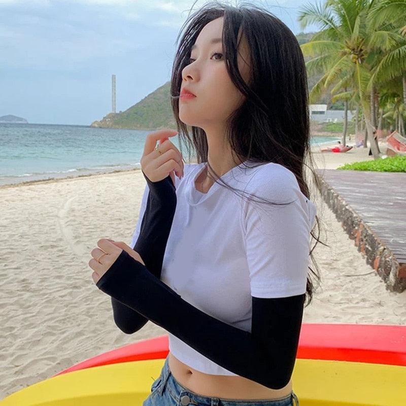 1 Pairs Arm Sleeves Warmers Sports Sleeve Sun UV Protection Hand Cover Cooling Warmer Running Fishing Cycling Sunscreen Sun Protection Arm Sleeves For Men Women Arm Cover For Cycling Outdoor Sports