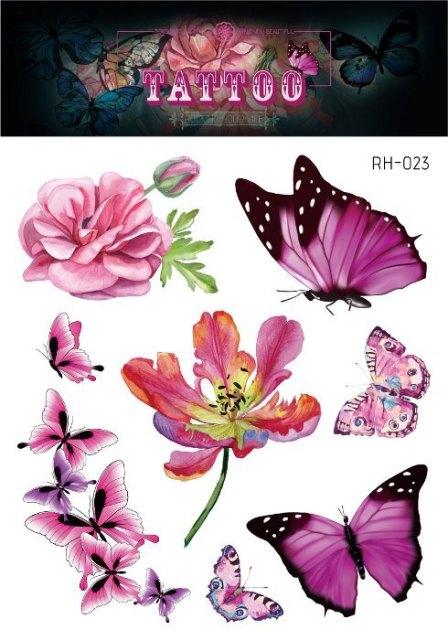 1 Pc Butterfly 3D Temporary Tattoo 52 Style Waterproof Butterfly Tattoos Stickers Temporary Colorful Design For Womens