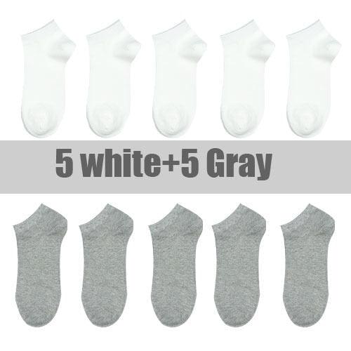 10 Pairs Breathable No Show Sports Socks Solid Color Boat Socks Comfortable Cotton Ankle Socks For Men And Women