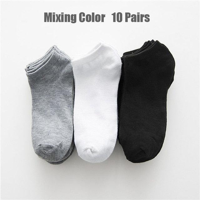 10 Pairs Solid Color Women Socks Breathable Sports socks Casual Boat socks Comfortable Cotton Ankle Socks