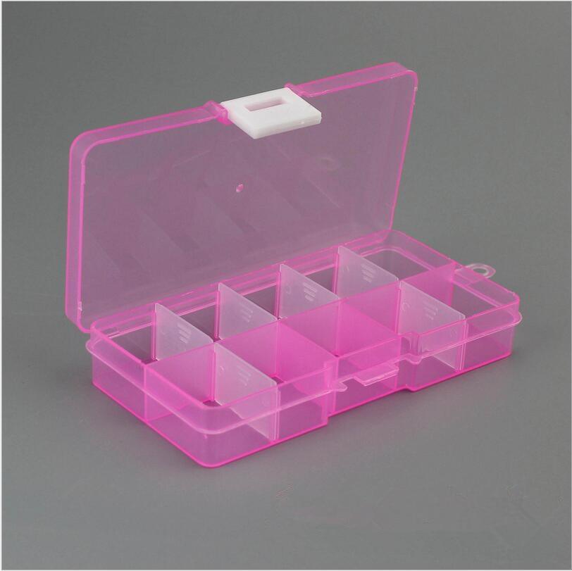 10 Slots Adjustable Plastic Jewelry Box Storage Case Craft Jewelry Organizer Beads Jewelry Making Jewelry Organizer Adjustable Storage Box Plastic Compartments Organizer for Jewelry