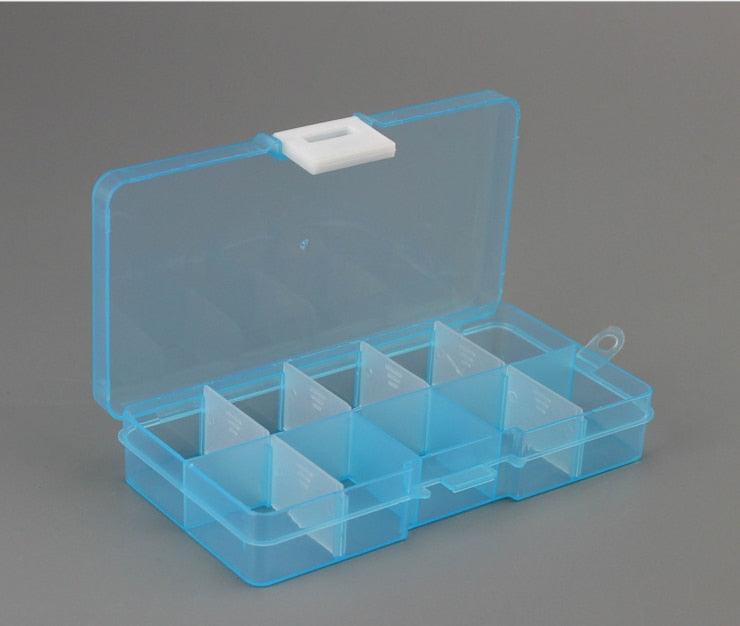 10 Slots Adjustable Plastic Jewelry Box Storage Case Craft Jewelry Organizer Beads Jewelry Making Jewelry Organizer Adjustable Storage Box Plastic Compartments Organizer for Jewelry