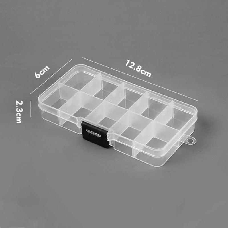 10 Slots Adjustable Plastic Jewelry Box Storage Case Craft Jewelry Organizer Beads Jewelry Making Jewelry Organizer Adjustable Storage Box Plastic Compartments Organizer for Jewelry