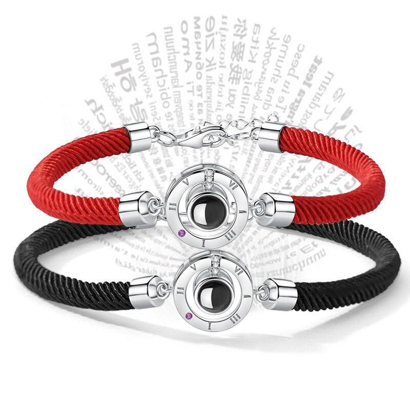 100 Languages I Love You Couple Bracelets Braided Rope Bracelet Bangle Bracelet Languages Couple Bracelets For Boyfriend And Girlfriend Matching Love Bracelets For Couples I love You Gifts For Him And Her