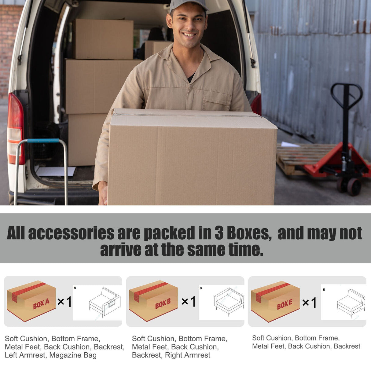 1/2/3/4-Seat Convertible Sectional Sofa with Reversible Ottoman-3-Seat by DirectDeals