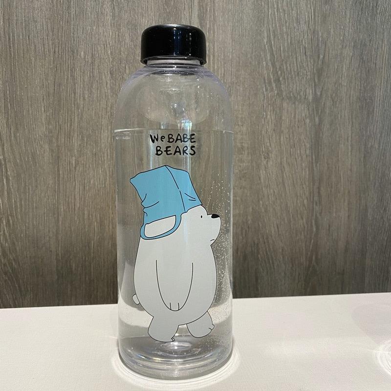 1000ml Water Bottles Cute Panda Bear Cup With Straw Transparent Cartoon Water Bottle Drinkware Frosted Cup Leak-proof Plastic Straw Cartoon Frosted Leak Proof Panda Bear Pattern Transparent Water Cup Sports Drink Water Bottle