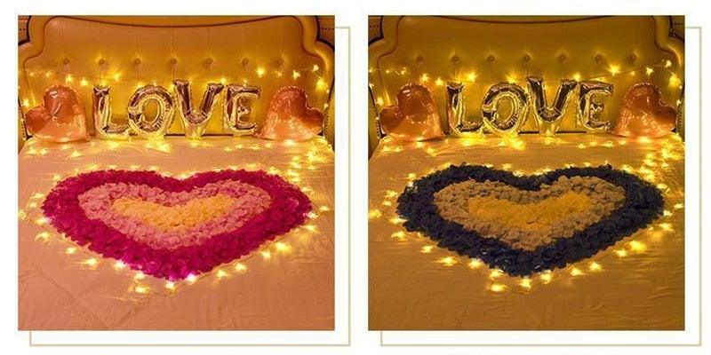 1000PCs Fake Separated Deodorized Rose Petals Party Decorations Artificial Flowers Romantic Wedding Marriage Accessories For Valentine Gifts