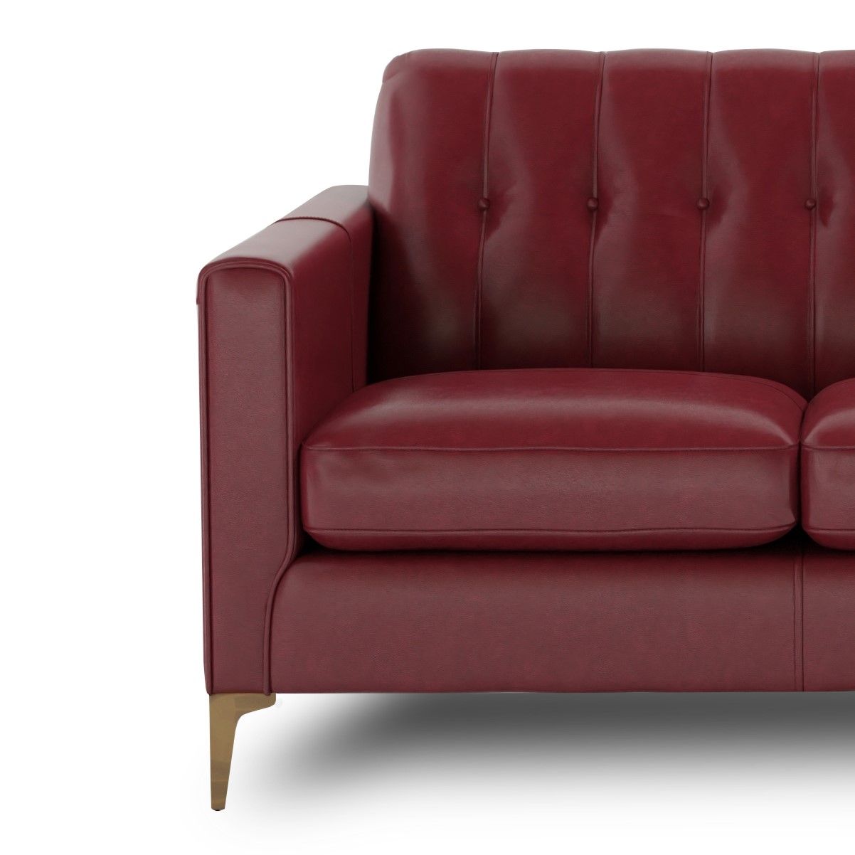 Mid-Century Tufted Leather Sofa by Couch.com