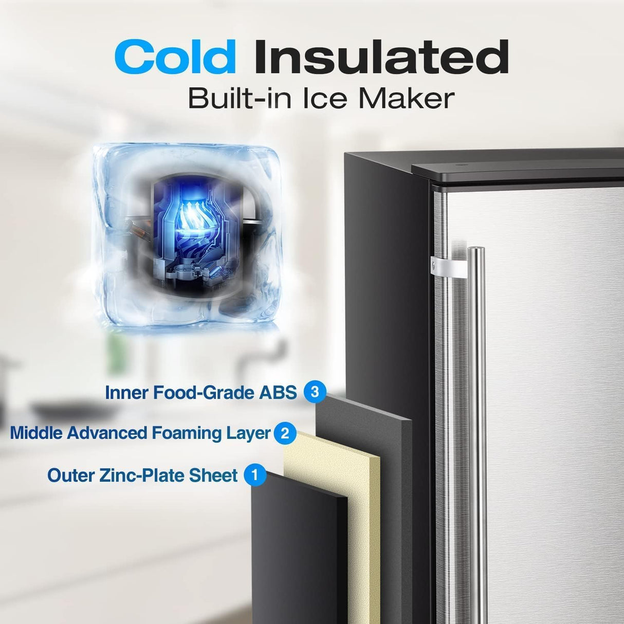 100LBS/200LBS/265LBS Freestanding Commercial Ice Maker Z5845A