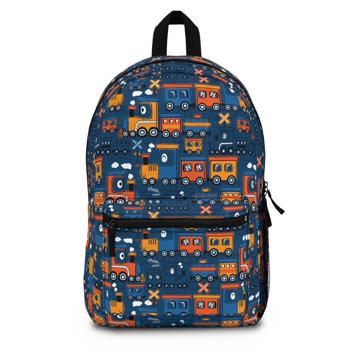 Kids Trains Navy Backpack