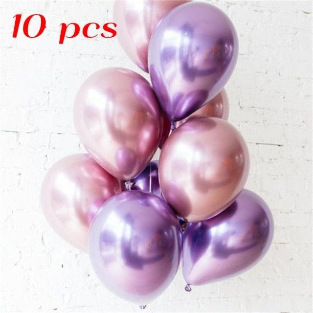 10/20 Star Metallic Confetti Latex Transparent 12inch Balloons For Baby Shower Birthday Party Wedding Decoration