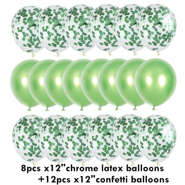 10/20 Star Metallic Confetti Latex Transparent 12inch Balloons For Baby Shower Birthday Party Wedding Decoration