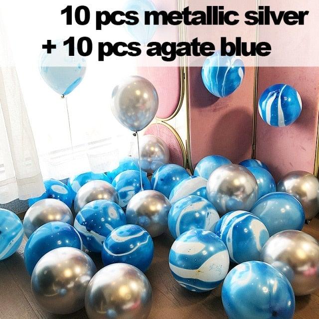 10/20 Star Metallic Confetti Latex Transparent 12inch Balloons For Baby Shower Birthday Party Wedding Decoration