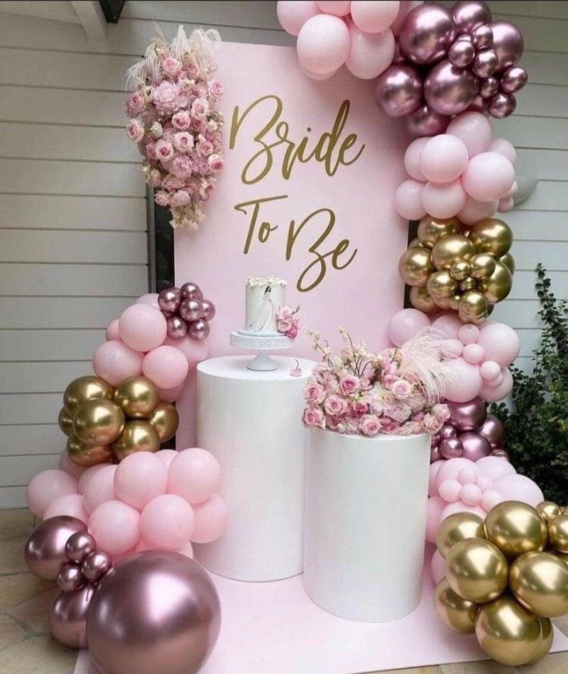 104pcs Navy Blue And Gold White Balloon Garland Arch Kit For Wedding Birthday Party Baby Shower Girl Bridal Shower Birthday Party Decorations