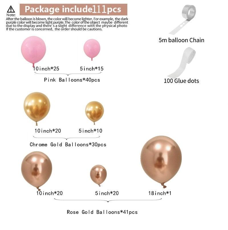 104pcs Navy Blue And Gold White Balloon Garland Arch Kit For Wedding Birthday Party Baby Shower Girl Bridal Shower Birthday Party Decorations