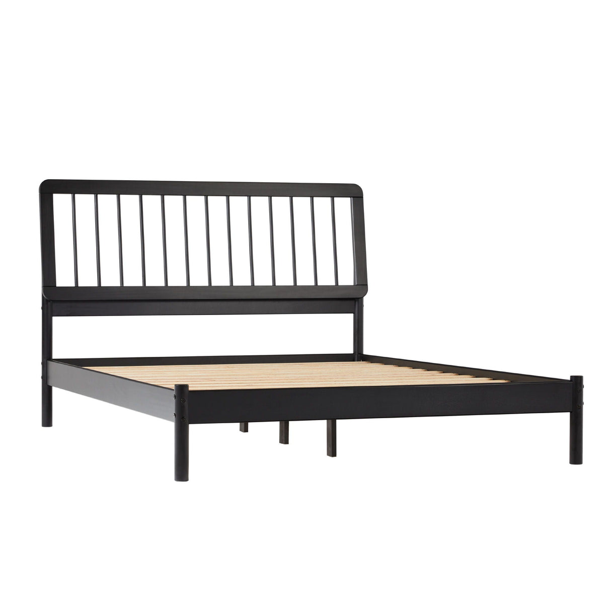 Mid-Century Modern Solid Wood Spindle Bed by Couch.com