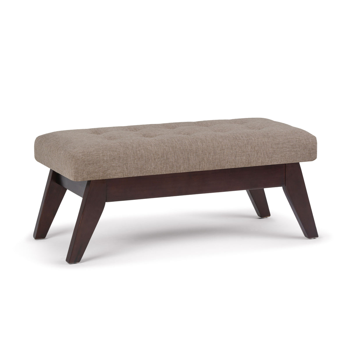 Draper - Upholstered Mid Century Tufted Ottoman Bench by Couch.com