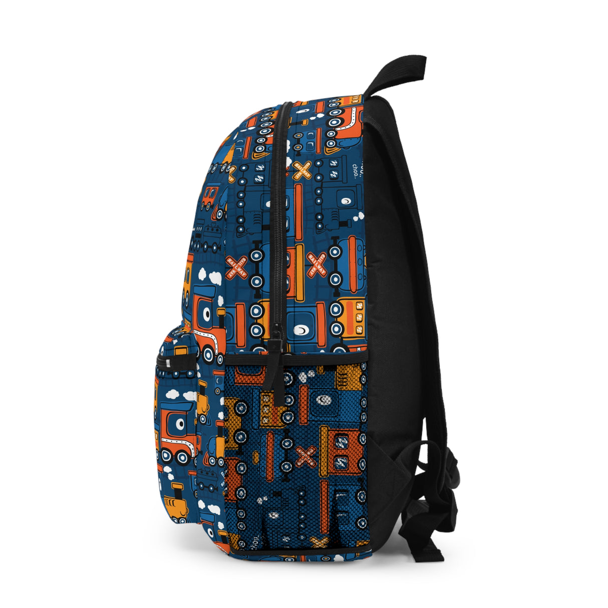 Kids Trains Navy Backpack