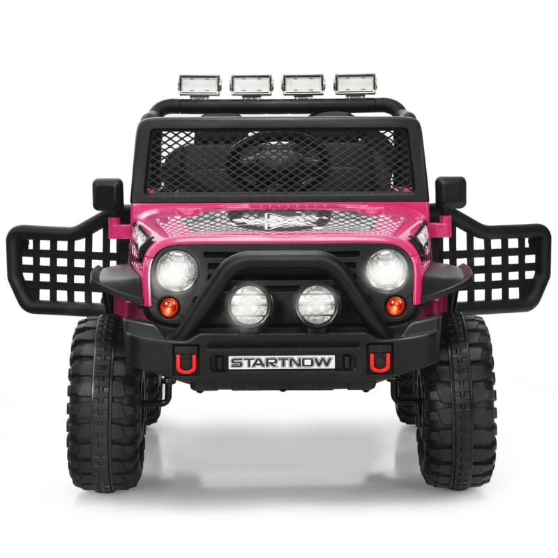 12V Kids Electric Ride On Truck with Remote Control and Operation Lever-Black